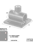 Modern 5/8" Fitting Receiver Plate - Horizontal