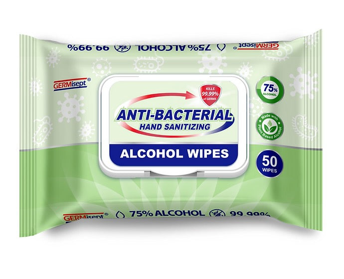 50 Pack of 75% Alcohol Wipes