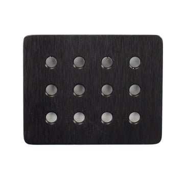 Cheese Plate 5" x 4" x 1/4" - Black Anodized