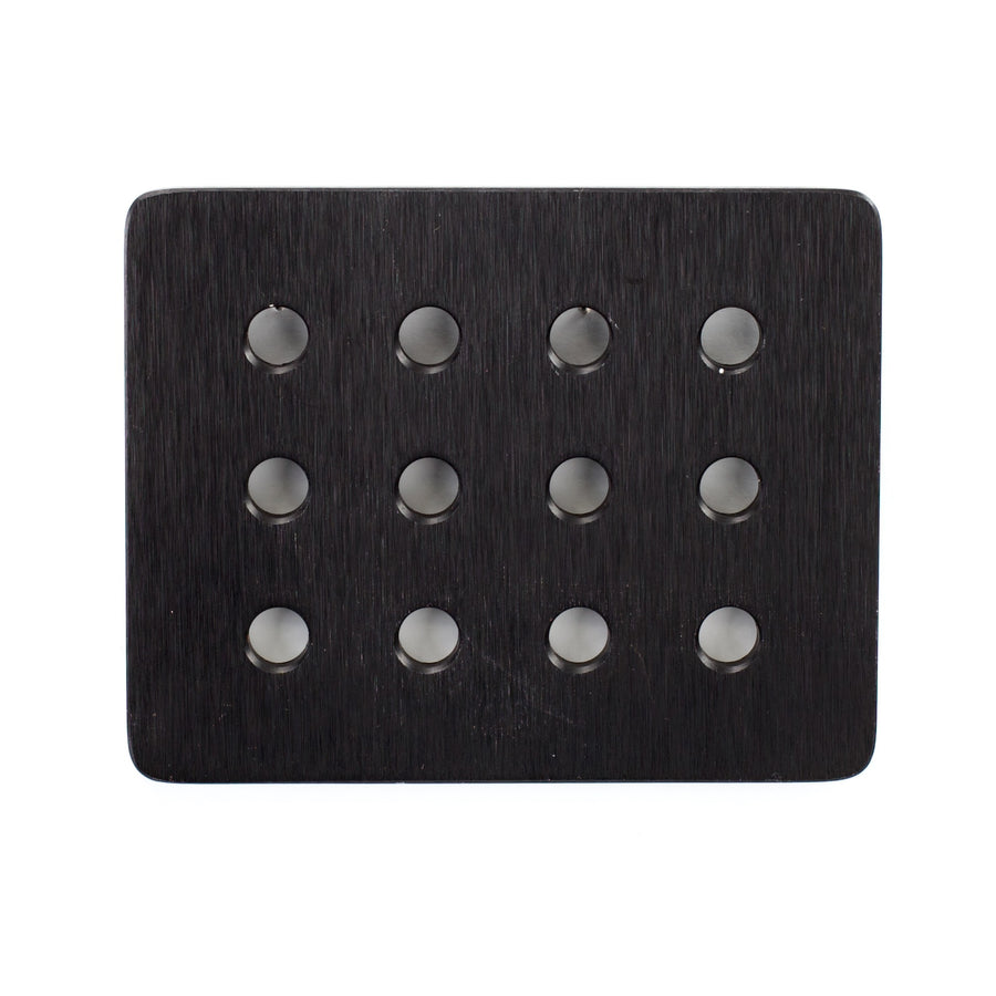 Cheese Plate 5" x 4" x 1/4" - Black Anodized
