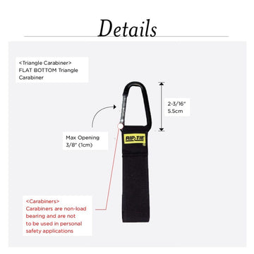 Rip-Tie CableCarrier with Black Triangle Carabiner