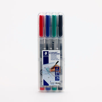 Staedtler Lumocolor Non-Permanent Pens - 4pk