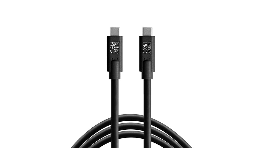 Tether Tools 15' USB-C to USB-C Cable, Black